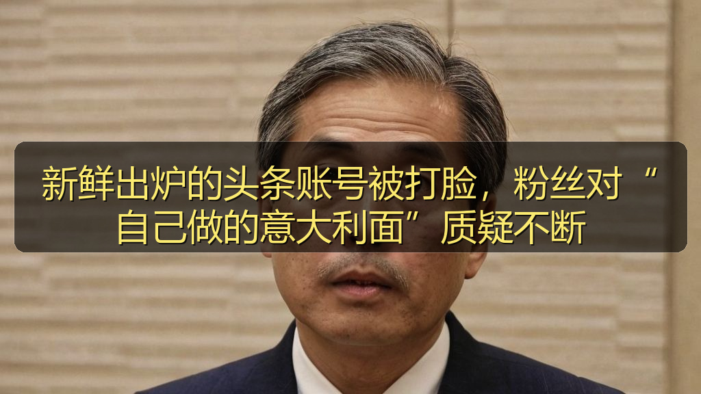 黑料网每日大赛 - 新鲜出炉的头条账号被打脸,粉丝对“自己做的意大利面”质疑不断