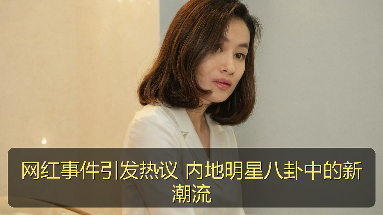网红事件引发热议 内地明星八卦中的新潮流